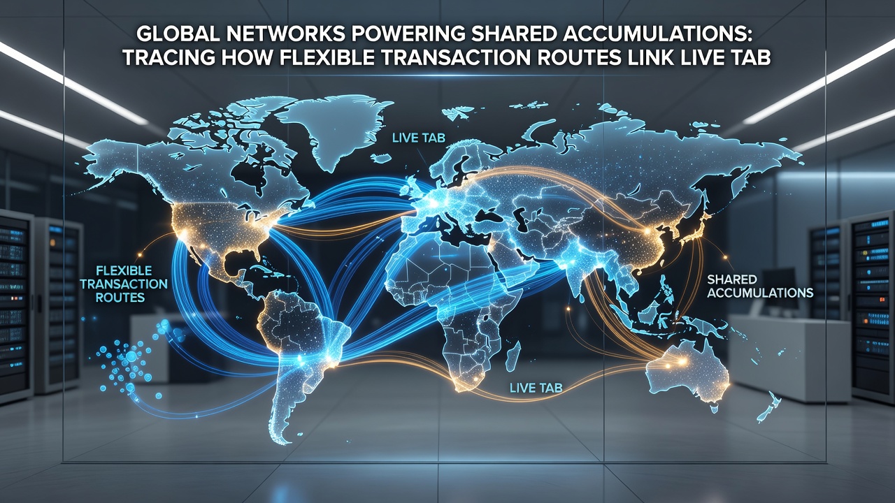 Illustration flexibler Transaktionswege zwischen mobilen Live-Tischspielen und Slot-Preisen in globalen Netzwerken