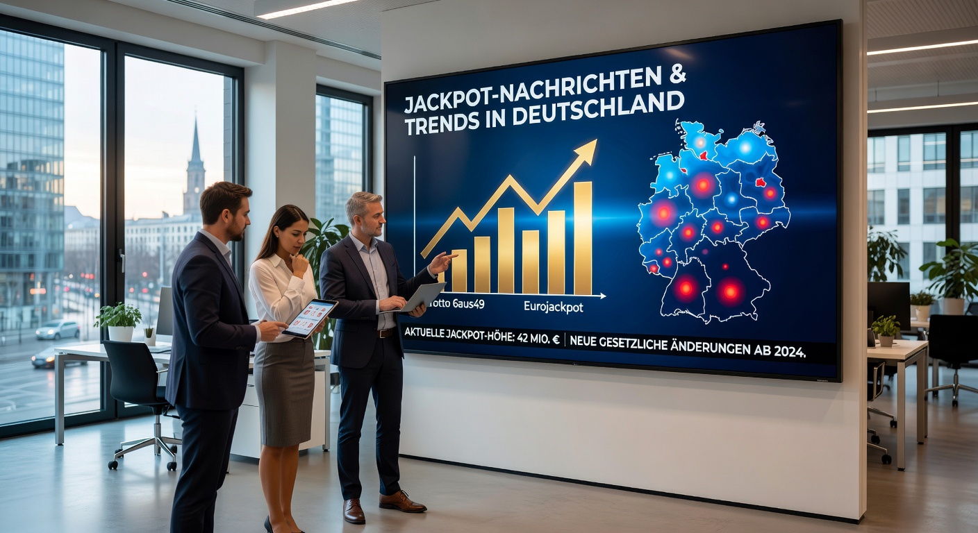 Feierliche Darstellung eines Eurojackpot-Tickets mit Gewinnzahlen und explodierenden Konfetti, symbolisch für den Millionengewinn aus Rheinland in NRW